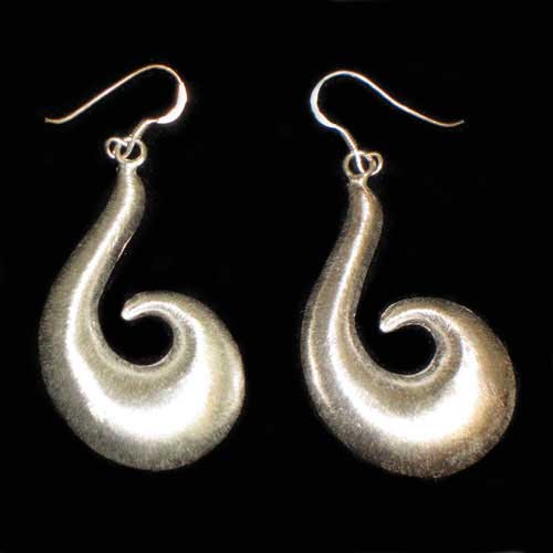 Imagen pendientes colgar plata pulida 